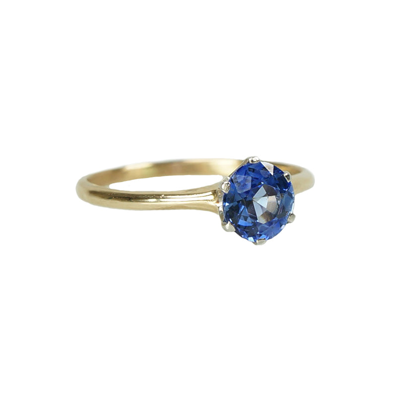 Beautifully Blue Classic Vintage Sapphire Solitaire - Gem Set Love
