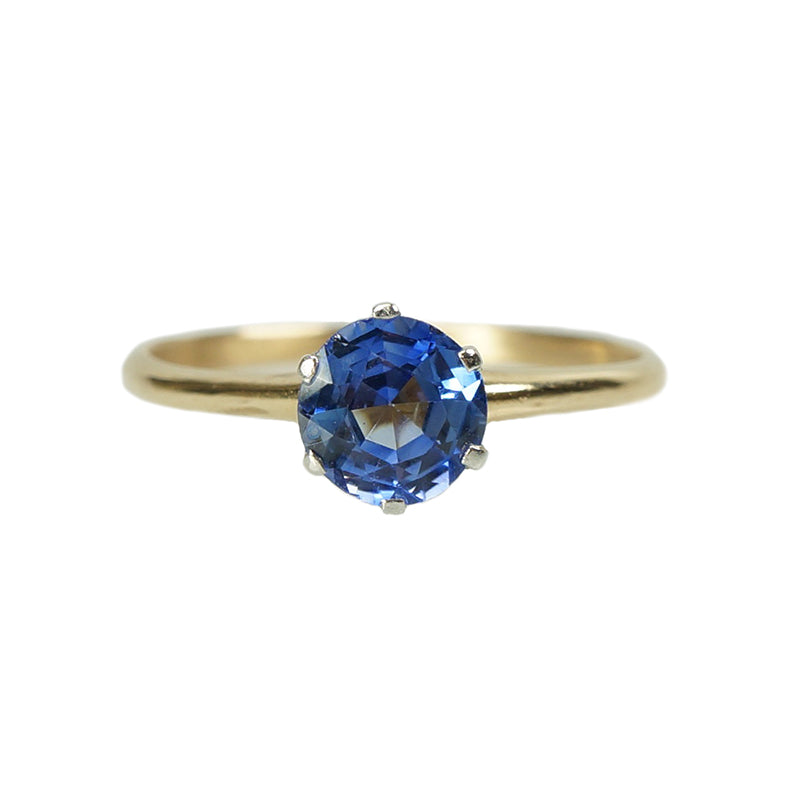 Beautifully Blue Classic Vintage Sapphire Solitaire - Gem Set Love