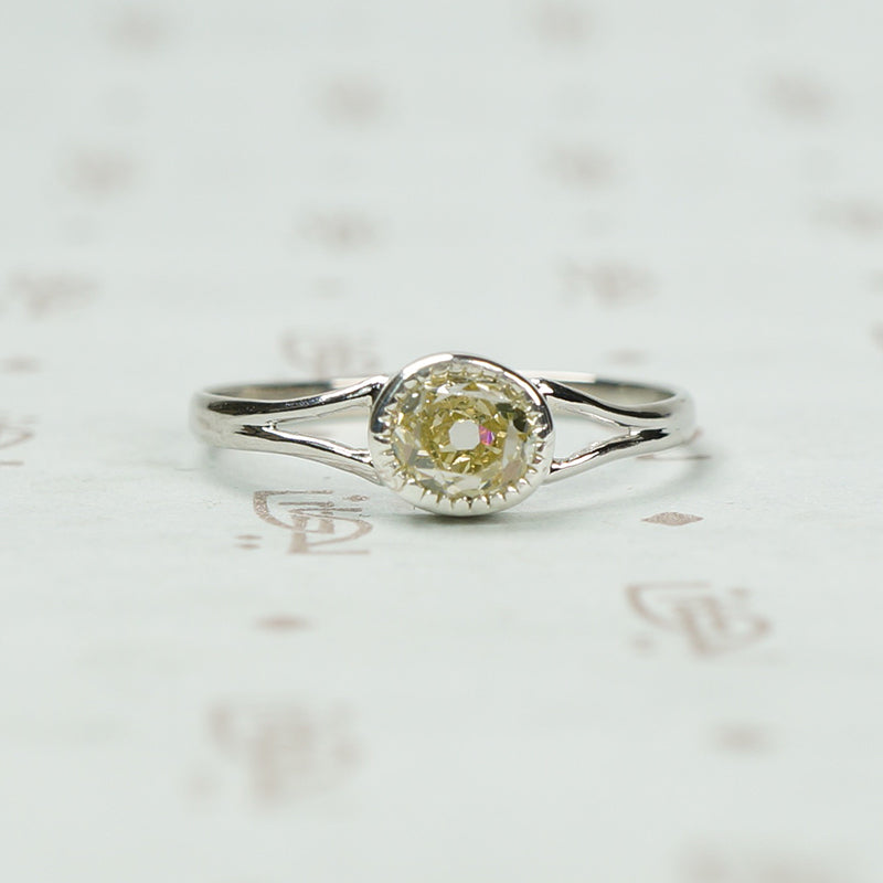 The Lumiére Oval Mine Cut Diamond Solitaire