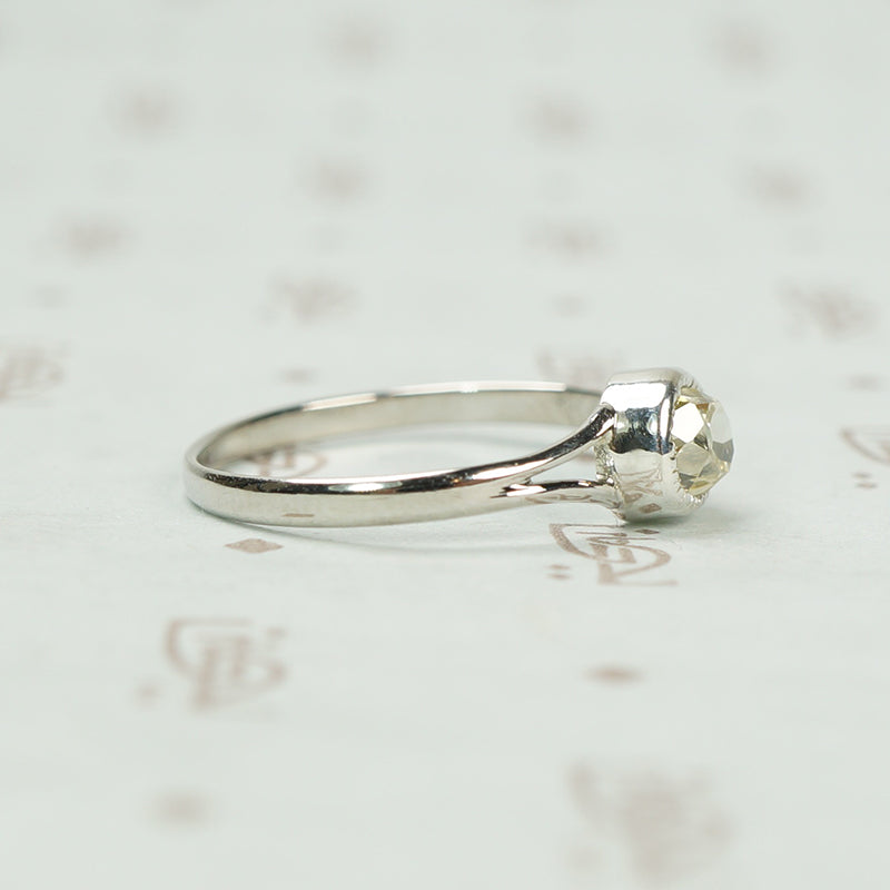 The Lumiére Oval Mine Cut Diamond Solitaire