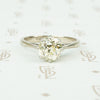 1.28 carat pale yellow old european cut diamond solitaire
