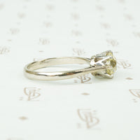 Stunning 1920's Yellow Diamond Solitaire