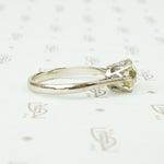 Stunning 1920's Yellow Diamond Solitaire
