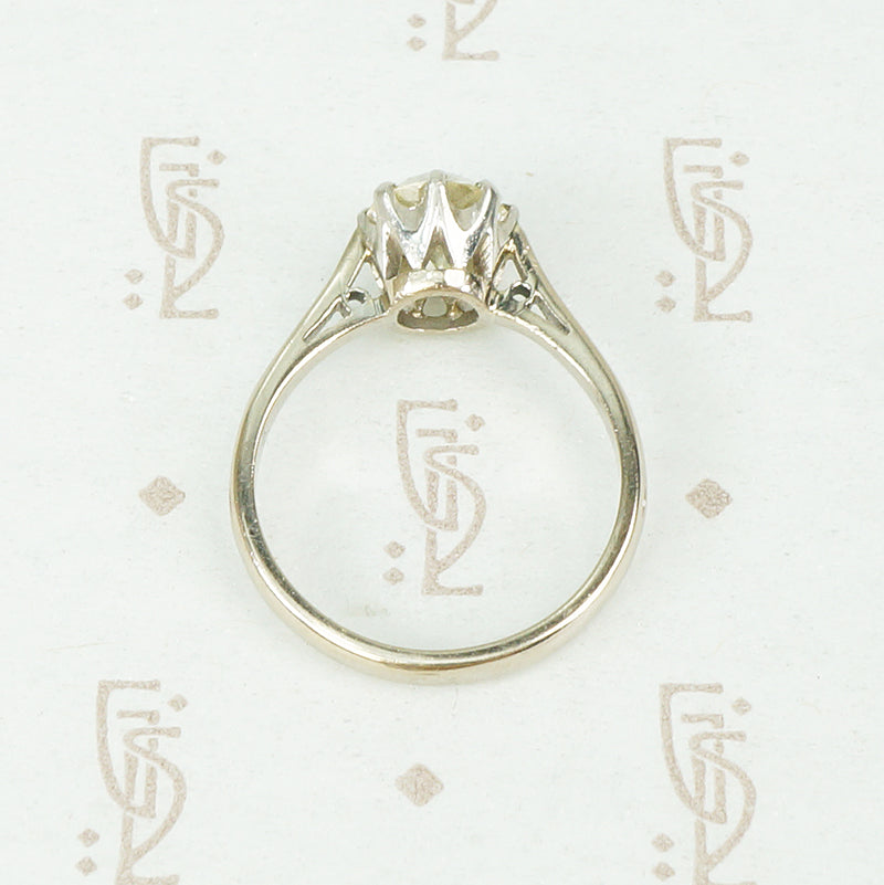 Stunning 1920's Yellow Diamond Solitaire