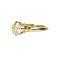 Fancy Light Yellow Old Euro Diamond Engagement Ring