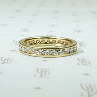 Gold Channel Set Diamond Eternity Band