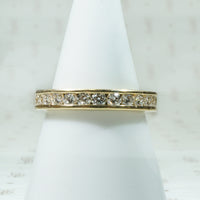 Gold Channel Set Diamond Eternity Band