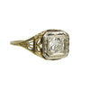Deco Yellow Gold Filigree Engagement Ring