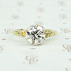 1.32 carat e color I1 Transitional cut diamond vintage solitaire