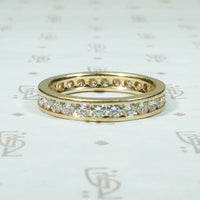 Gold Channel Set Diamond Eternity Band