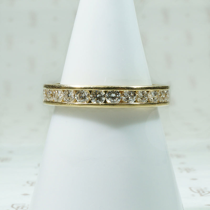 Gold Channel Set Diamond Eternity Band