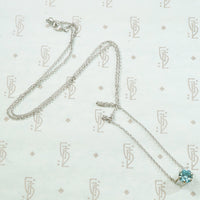 Flashing Natural Blue Zircon Pendant