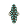 Vintage Zuni Petit Point Turquoise Ring - Gem Set Love