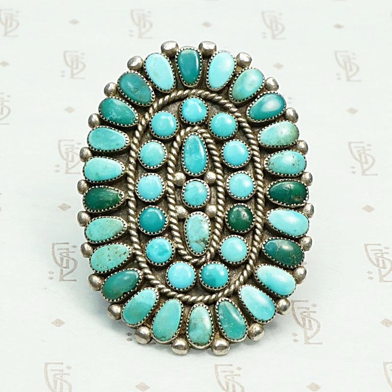 Incredible Huge Zuni Turquoise Ring