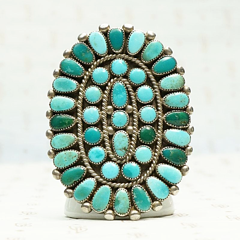 Incredible Huge Zuni Turquoise Ring