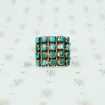 vintage silver Zuni petit point ring