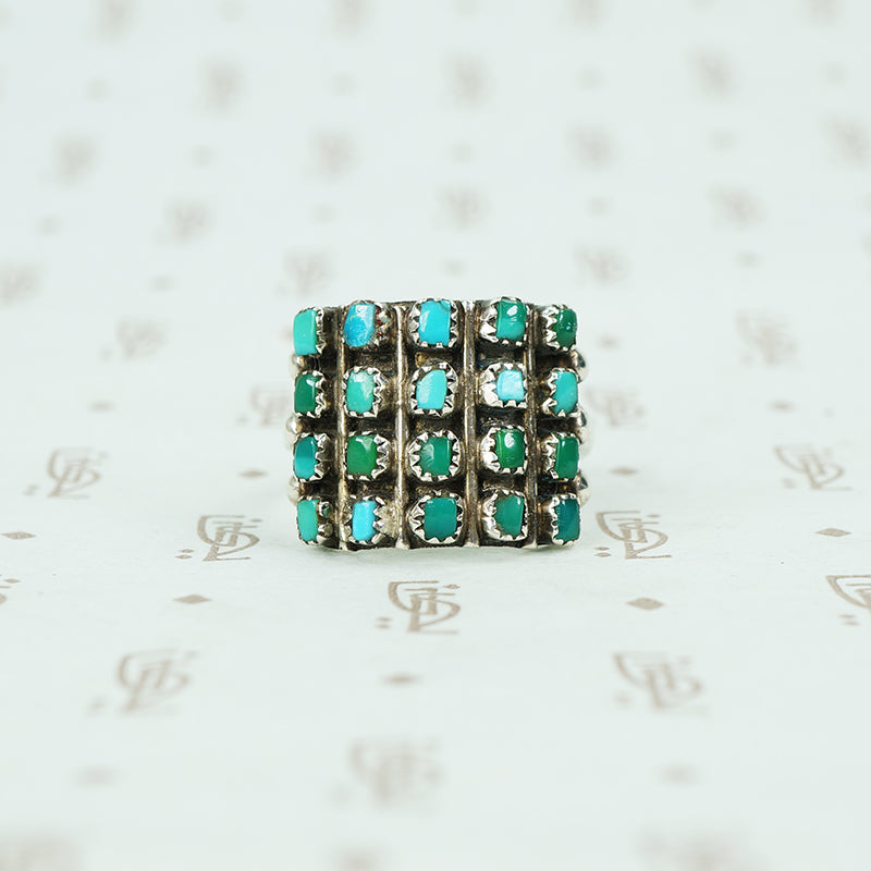 vintage silver Zuni petit point ring