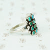 vintage silver Zuni petit point ring side view